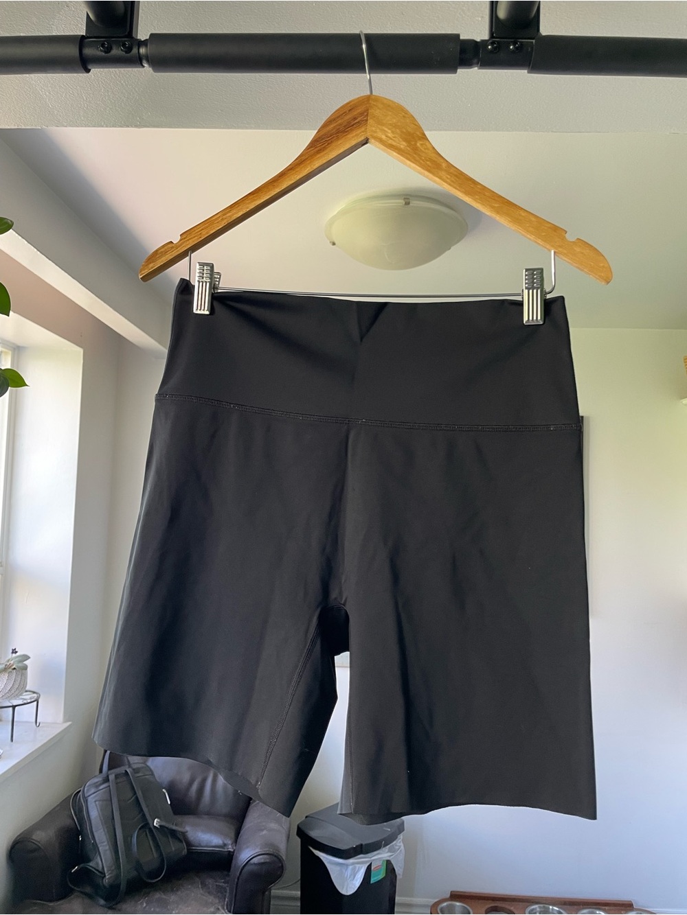 aerie Black High-Rise Bike Shorts